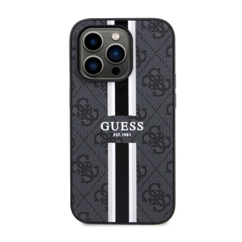 Guess 4G Printed Stripes MagSafe - Etui iPhone 14 Pro Max (Czarny) Guess 4G Printed Stripes MagSafe - Etui iPhone 14 Pro Max (Czarny)