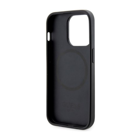 Guess 4G Printed Stripes MagSafe - Etui iPhone 14 Pro Max (Czarny) Guess 4G Printed Stripes MagSafe - Etui iPhone 14 Pro Max (Czarny)