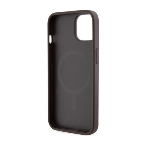 Guess GCube Stripes MagSafe - Etui iPhone 14 Plus (Brązowy) Guess GCube Stripes MagSafe - Etui iPhone 14 Plus (Brązowy)