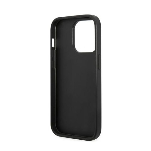 Guess Glitter Flakes Metal Logo Case - Etui iPhone 14 Pro (czarny) Guess Glitter Flakes Metal Logo Case - Etui iPhone 14 Pro (czarny)