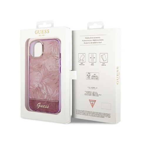 Guess Jungle Case - Etui iPhone 14 Plus (Różowy) Guess Jungle Case - Etui iPhone 14 Plus (Różowy)