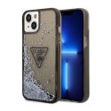 Guess Liquid Glitter Triangle Logo Case - Etui iPhone 14 Plus (czarny)
