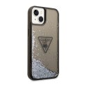 Guess Liquid Glitter Triangle Logo Case - Etui iPhone 14 Plus (czarny)