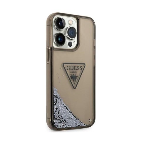 Guess Liquid Glitter Triangle Logo Case - Etui iPhone 14 Pro Max (czarny) Guess Liquid Glitter Triangle Logo Case - Etui iPhone 14 Pro Max (czarny)