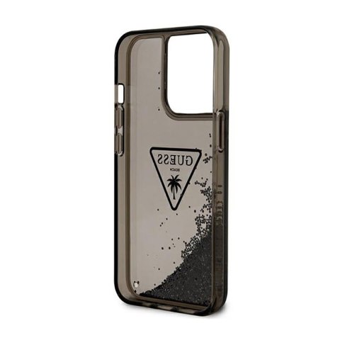 Guess Liquid Glitter Triangle Logo Case - Etui iPhone 14 Pro Max (czarny) Guess Liquid Glitter Triangle Logo Case - Etui iPhone 14 Pro Max (czarny)