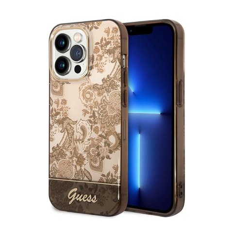 Guess Porcelain Collection - Etui iPhone 14 Pro Max (ochre) Guess Porcelain Collection - Etui iPhone 14 Pro Max (ochre)