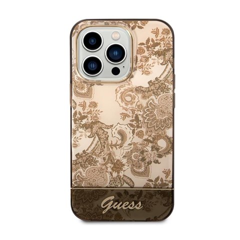 Guess Porcelain Collection - Etui iPhone 14 Pro Max (ochre) Guess Porcelain Collection - Etui iPhone 14 Pro Max (ochre)