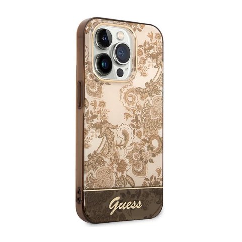 Guess Porcelain Collection - Etui iPhone 14 Pro Max (ochre) Guess Porcelain Collection - Etui iPhone 14 Pro Max (ochre)