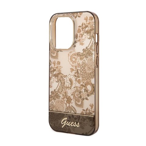 Guess Porcelain Collection - Etui iPhone 14 Pro Max (ochre) Guess Porcelain Collection - Etui iPhone 14 Pro Max (ochre)