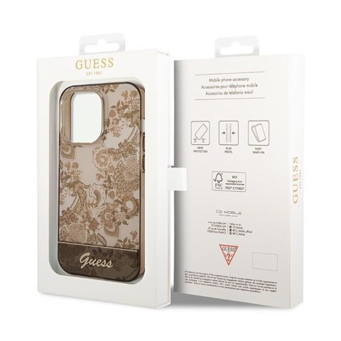 Guess Porcelain Collection - Etui iPhone 14 Pro Max (ochre) Guess Porcelain Collection - Etui iPhone 14 Pro Max (ochre)