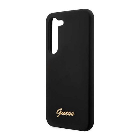 Guess Silicone Script Metal Logo - Etui Samsung Galaxy S23 (czarny) Guess Silicone Script Metal Logo - Etui Samsung Galaxy S23 (czarny)