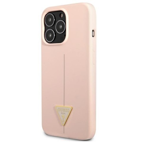 Guess Silicone Triangle Logo - Etui iPhone 13 Pro (różowy) Guess Silicone Triangle Logo - Etui iPhone 13 Pro (różowy)