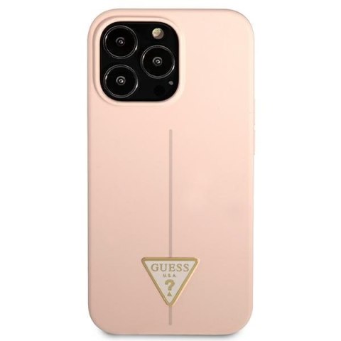 Guess Silicone Triangle Logo - Etui iPhone 13 Pro (różowy) Guess Silicone Triangle Logo - Etui iPhone 13 Pro (różowy)