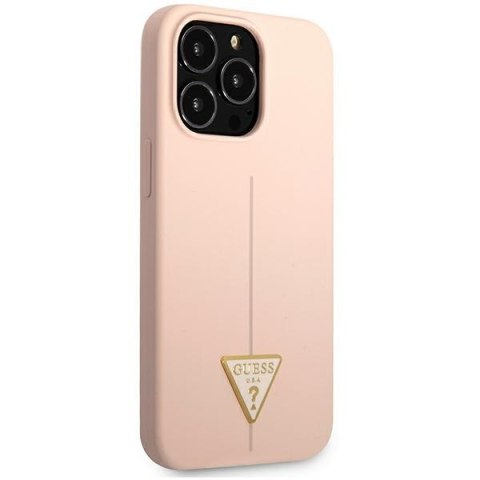 Guess Silicone Triangle Logo - Etui iPhone 13 Pro (różowy) Guess Silicone Triangle Logo - Etui iPhone 13 Pro (różowy)