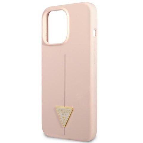 Guess Silicone Triangle Logo - Etui iPhone 13 Pro (różowy) Guess Silicone Triangle Logo - Etui iPhone 13 Pro (różowy)