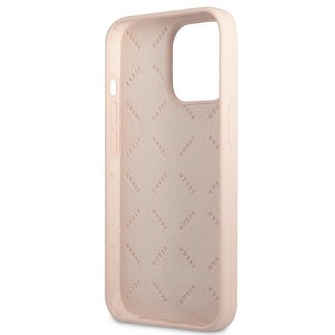 Guess Silicone Triangle Logo - Etui iPhone 13 Pro (różowy) Guess Silicone Triangle Logo - Etui iPhone 13 Pro (różowy)