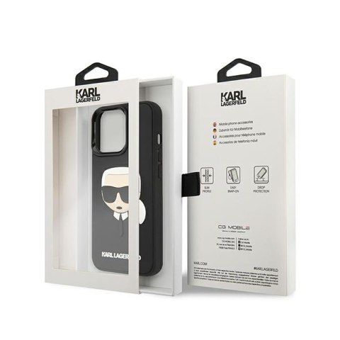 Karl Lagerfeld 3D Rubber Karl's Head - Etui iPhone 13 Pro (czarny) Karl Lagerfeld 3D Rubber Karl's Head - Etui iPhone 13 Pro (czarny)