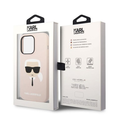 Karl Lagerfeld Silicone Ikonik Karl`s Head MagSafe - Etui iPhone 14 Pro Max (różowy) Karl Lagerfeld Silicone Ikonik Karl`s Head MagSafe - Etui iPhone 14 Pro Max (różowy)
