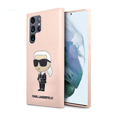 Karl Lagerfeld Silicone NFT Ikonik - Etui Samsung Galaxy S23 Ultra (różowy) Karl Lagerfeld Silicone NFT Ikonik - Etui Samsung Galaxy S23 Ultra (różowy)