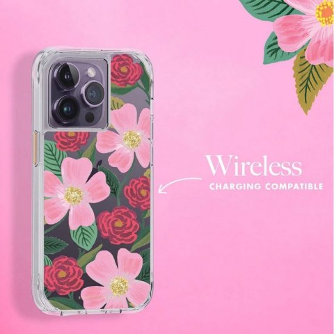 Rifle Paper Clear - Etui iPhone 14 Pro zdobione złotem (Rose Garden) Rifle Paper Clear - Etui iPhone 14 Pro zdobione złotem (Rose Garden)