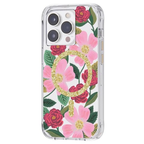Rifle Paper Clear MagSafe - Etui iPhone 14 Pro zdobione złotem (Rose Garden) Rifle Paper Clear MagSafe - Etui iPhone 14 Pro zdobione złotem (Rose Garden)