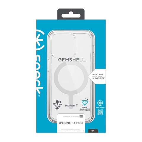 Speck Gemshell + MagSafe - Etui do iPhone 14 Pro z połowką MICROBAN (Clear) Speck Gemshell + MagSafe - Etui do iPhone 14 Pro z połowką MICROBAN (Clear)