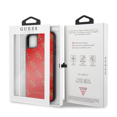 Guess 4G Double Layer Glitter Case - Etui iPhone 11 Pro Max (Red) Guess 4G Double Layer Glitter Case - Etui iPhone 11 Pro Max (Red)