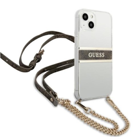 Guess 4G Gold Stripe Crossbody - Etui iPhone 13 mini Guess 4G Gold Stripe Crossbody - Etui iPhone 13 mini