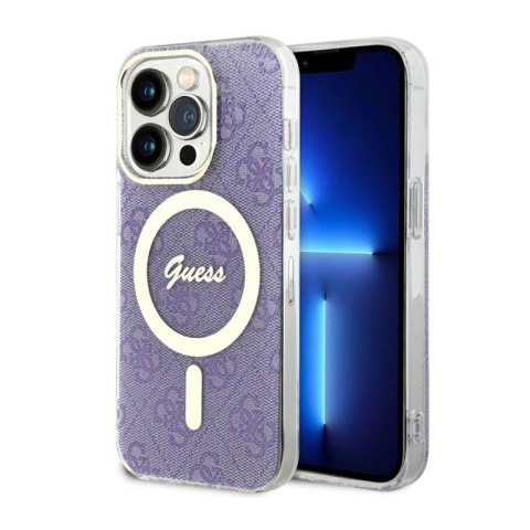 Guess 4G MagSafe - Etui iPhone 14 Pro (Purpurowy) Guess 4G MagSafe - Etui iPhone 14 Pro (Purpurowy)