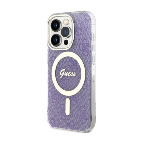 Guess 4G MagSafe - Etui iPhone 14 Pro (Purpurowy) Guess 4G MagSafe - Etui iPhone 14 Pro (Purpurowy)