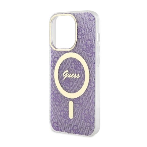 Guess 4G MagSafe - Etui iPhone 14 Pro (Purpurowy) Guess 4G MagSafe - Etui iPhone 14 Pro (Purpurowy)