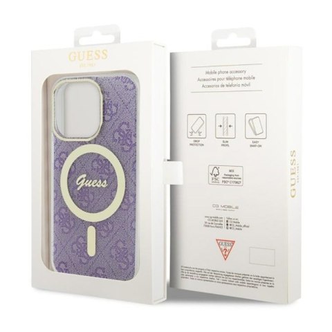 Guess 4G MagSafe - Etui iPhone 14 Pro (Purpurowy) Guess 4G MagSafe - Etui iPhone 14 Pro (Purpurowy)