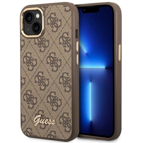 Guess 4G Metal Camera Outline Case - Etui iPhone 14 Plus (Brązowy) Guess 4G Metal Camera Outline Case - Etui iPhone 14 Plus (Brązowy)