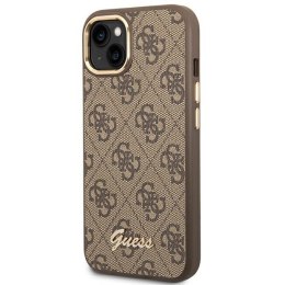 Guess 4G Metal Camera Outline Case - Etui iPhone 14 Plus (Brązowy)