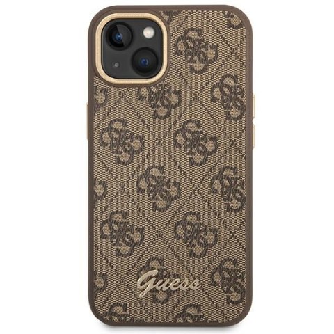 Guess 4G Metal Camera Outline Case - Etui iPhone 14 Plus (Brązowy) Guess 4G Metal Camera Outline Case - Etui iPhone 14 Plus (Brązowy)