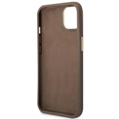 Guess 4G Metal Camera Outline Case - Etui iPhone 14 Plus (Brązowy) Guess 4G Metal Camera Outline Case - Etui iPhone 14 Plus (Brązowy)