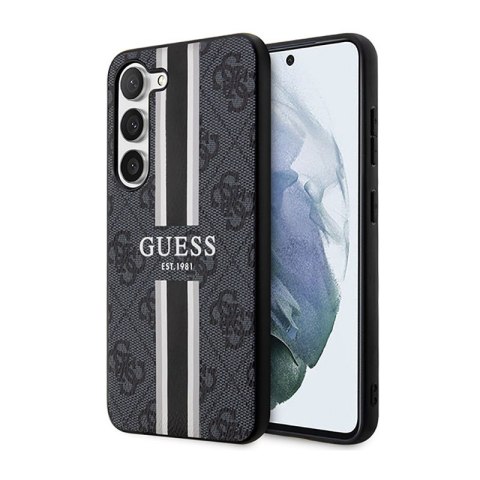 Guess 4G Printed Stripe - Etui Samsung Galaxy S23 (czarny) Guess 4G Printed Stripe - Etui Samsung Galaxy S23 (czarny)