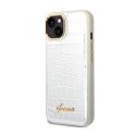 Guess Croco Collection - Etui iPhone 14 Plus (srebrny)