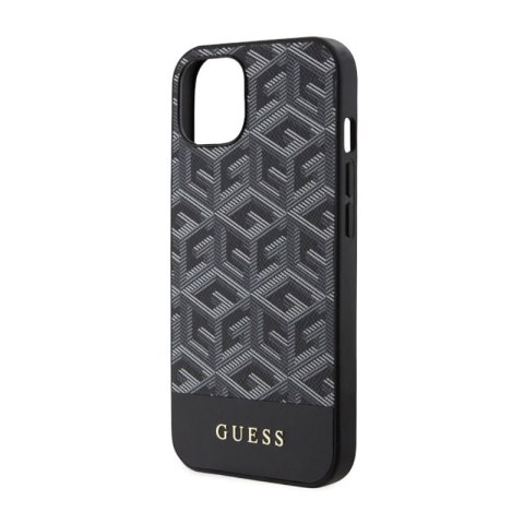 Guess GCube Stripes MagSafe - Etui iPhone 14 Plus (Czarny) Guess GCube Stripes MagSafe - Etui iPhone 14 Plus (Czarny)