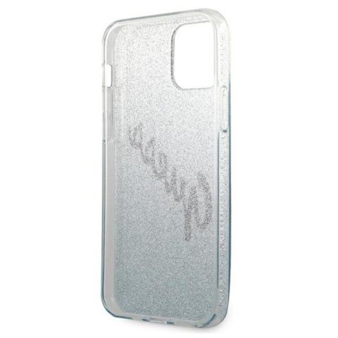 Guess Glitter Gradient Script - Etui iPhone 12 Pro Max (niebieski) Guess Glitter Gradient Script - Etui iPhone 12 Pro Max (niebieski)