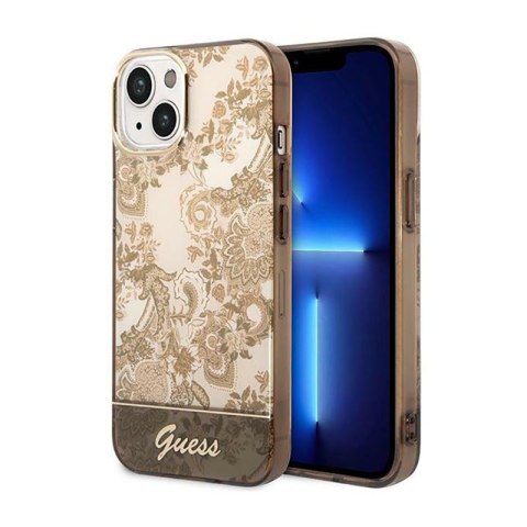 Guess Porcelain Collection - Etui iPhone 14 Plus (ochre) Guess Porcelain Collection - Etui iPhone 14 Plus (ochre)
