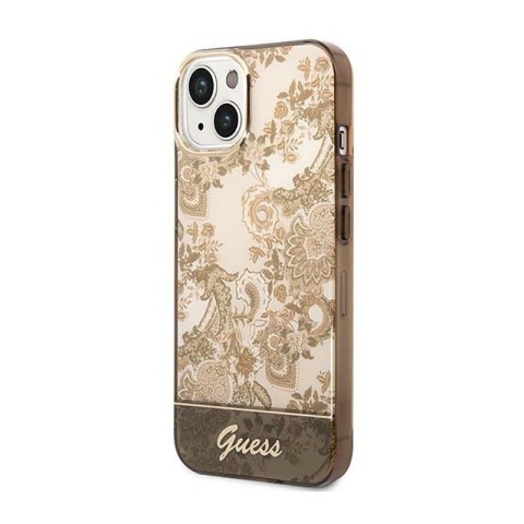 Guess Porcelain Collection - Etui iPhone 14 Plus (ochre) Guess Porcelain Collection - Etui iPhone 14 Plus (ochre)