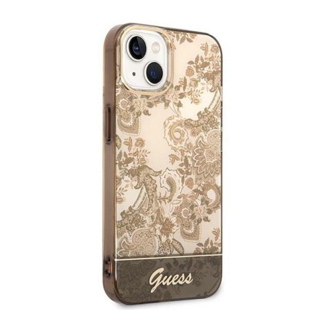 Guess Porcelain Collection - Etui iPhone 14 Plus (ochre) Guess Porcelain Collection - Etui iPhone 14 Plus (ochre)
