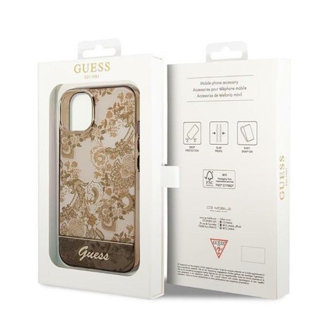 Guess Porcelain Collection - Etui iPhone 14 Plus (ochre) Guess Porcelain Collection - Etui iPhone 14 Plus (ochre)