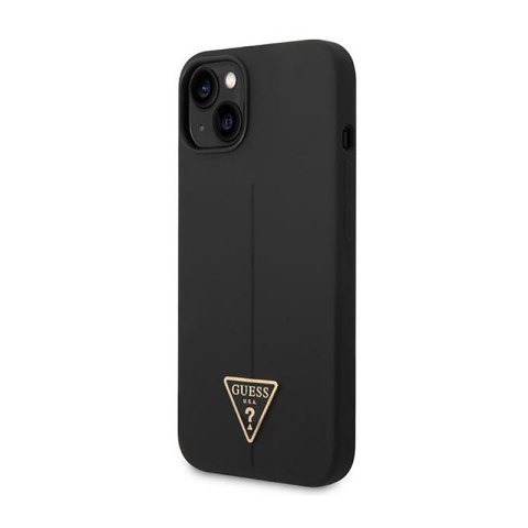 Guess Silicone Triangle Logo - Etui iPhone 14 Plus (czarny) Guess Silicone Triangle Logo - Etui iPhone 14 Plus (czarny)