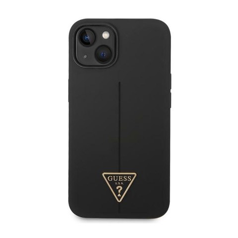 Guess Silicone Triangle Logo - Etui iPhone 14 Plus (czarny) Guess Silicone Triangle Logo - Etui iPhone 14 Plus (czarny)
