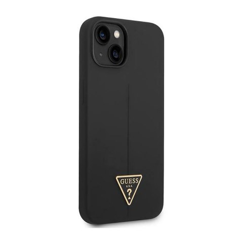 Guess Silicone Triangle Logo - Etui iPhone 14 Plus (czarny) Guess Silicone Triangle Logo - Etui iPhone 14 Plus (czarny)