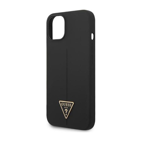 Guess Silicone Triangle Logo - Etui iPhone 14 Plus (czarny) Guess Silicone Triangle Logo - Etui iPhone 14 Plus (czarny)