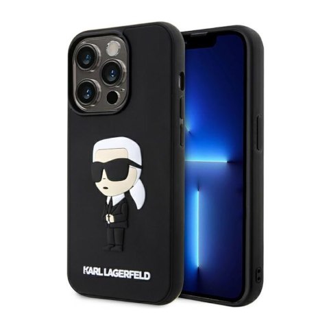 Karl Lagerfeld 3D Rubber NFT Ikonik - Etui iPhone 14 Pro (Czarny) Karl Lagerfeld 3D Rubber NFT Ikonik - Etui iPhone 14 Pro (Czarny)