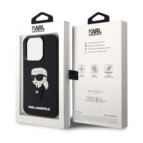Karl Lagerfeld 3D Rubber NFT Ikonik - Etui iPhone 14 Pro (Czarny) Karl Lagerfeld 3D Rubber NFT Ikonik - Etui iPhone 14 Pro (Czarny)